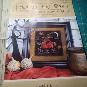 Hilda Witch Halloween - Threads That Bind- Punch Needle Embroidery Pattern NEW
